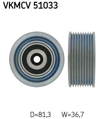 Deflection/Guide Pulley, V-ribbed belt - VKMCV 51033 SKF